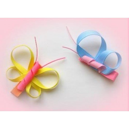 spring butterfly Sculpture hair bows style boutique