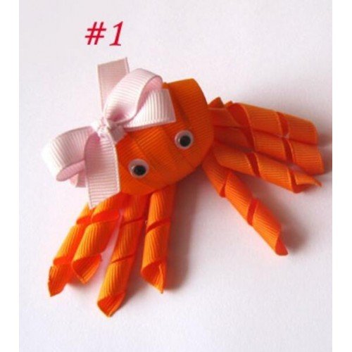 crab Sculpture hair bows style boutique