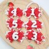 1/2/3/4/5/6 Year Old Bow Summer Girls Strawberry Birthday Hair Clip Baby Happy Birthday Headband Kids Hair Accessories