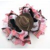 Cowgirl Hair Bows Brown and pink Ribbon Western Hair Bow Cowgirl Hair Bows Brown and pink Ribbon Western Hair Bow