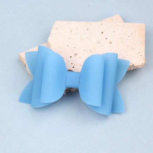 Summer Jelly Glitter Hair Bow Clip Solid Color Pvc Baby Hair Bow Clips 