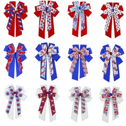 5'' USA Flag Cheer Bows for kids Children Hair Bow Girls Striped Hair Accessories with Stars 4th of July Grosgrain Ribbon 5'' USA Flag Cheer Bows for kids Children Hair Bow Girls Striped Hair Accessories with Stars 4th of July Grosgrain Ribbon