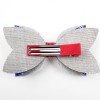 3.5inch 4th of July Patriotic Hair Bows Clip Independence Day Festival Glitter Leather Hair Clip Kids Girls Hair Accessories