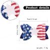 3.5inch 4th of July Patriotic Hair Bows Clip Independence Day Festival Glitter Leather Hair Clip Kids Girls Hair Accessories