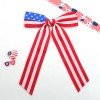 4th of July Patriotic Hair Bow Clips Independence Day Long Tail Sailor Bows for Baby Fourth of July Hair Bow Accessories