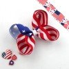 4th of July Patriotic Hair Bow Clips Independence Day Long Tail Sailor Bows for Baby Fourth of July Hair Bow Accessories