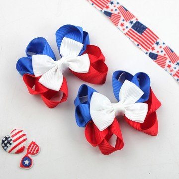 4th of July Big Multi Layered Hair Bow