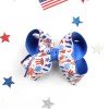 4th of July Patriotic Hair Bow Clips Independence Day Long Tail Sailor Bows for Baby Fourth of July Hair Bow Accessories