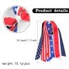 Best Quality 4th of July Patriotic Long Streamer Ponytail Holder for Girls Independence Day Hair Clips Kids Hair Accessories