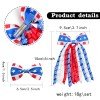 Girls Independence Day Red White Blue Hair Bow Clip Patriotic American Flag Curly Ribbon Hair Bow Accessories