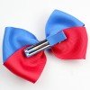 2pcs Girls Independence Day Patriotic Hair Bow Clip 4th of July American Flag Iron-on Transfer Hair Bow Accessories