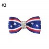 Girl 2" Double Bowknot Hair Bow Clip July 4th US Independence National Day flag children's Ribbon Hair Bow With Clip Hair Accessories