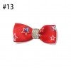 Girl 2" Double Bowknot Hair Bow Clip July 4th US Independence National Day flag children's Ribbon Hair Bow With Clip Hair Accessories