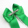 St Patrick's Day Lucky Clover Hair Bows Girls Shamrock Long Streamer Hair Bow Clip Kids Tassel Hair Accessories