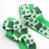 St Patrick's Day Lucky Clover Hair Bows Girls Shamrock Long Streamer Hair Bow Clip Kids Tassel Hair Accessories