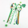 Best Quality St Patrick's Day Shamrock Horse Show Lucky Clover Hair Clips for Girls Kids Long Streamer Hair Accessories