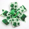 2pcs/set St Patrick's Day Pinwheel Lucky Four-leaf Clover Hair Bow Clip Girls Grosgrain Hair Bows Kids Festival Hair Accessories