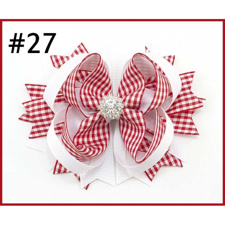 School Gingham Hair Bow ,back to school plaid hair bows School Gingham Hair Bow ,back to school plaid hair bows