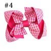 3'' gingham boutique hair bows baby girl hair accessorires toddle hair clip