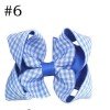 3'' gingham boutique hair bows baby girl hair accessorires toddle hair clip