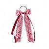 Back to School Gingham Long Streamers Hair Bows Solid Color Plaid Ribbon Hair Tie Girls Kids Hair Accessories