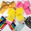 7-8'' Pencil Cheerleading Hair Tie Back to School Hair Bows for Girls Grosgrain Student Notebook Ruler Cheer Bow Accessories