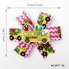 2pcs/pair Back to School Hair Bow Clip ABC apple Pencil Book Hair Clip for Students Kids School Bus Hair Accessories