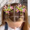 2pcs/pair Back to School Hair Bow Clip ABC apple Pencil Book Hair Clip for Students Kids School Bus Hair Accessories
