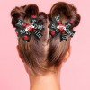 2pcs/pair Back to School Hair Bow Clip ABC apple Pencil Book Hair Clip for Students Kids School Bus Hair Accessories