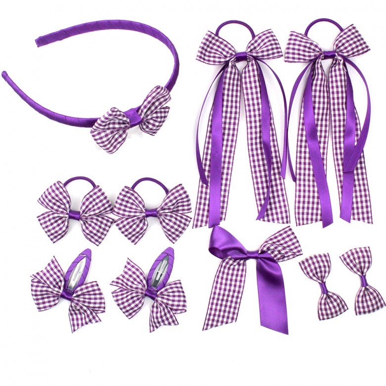 Back to School Students Gingham Hair Accessories Set for Girls Gingham Streamers Hair Clips Tie School Headband Back to School Students Gingham Hair Accessories Set for Girls Gingham Streamers Hair Clips Tie School Headband