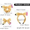 Back to School Pencil Hair Bow Clip Headband for Girls School Pencil Hair Scrunchies Kids Hair Bow Accessories