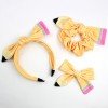 Back to School Pencil Hair Bow Clip Headband for Girls School Pencil Hair Scrunchies Kids Hair Bow Accessories