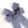 Back to School Plaid Long Tail Sailor Hair Bow Clips Girls Double Layered Gingham Clips Kids Uniform Hair Accessories