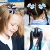 Set  Back to School Gingham Hair Bows Students Gingham Korker Hair Tie School Uniform Headband Kids Hair Accessories