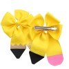 2pcs/pair Back to School Pencil Cheer Bow for Students Girls Dots Pencil Hair Bow Clips Toddler Kids Hair Accessories