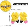 2pcs/pair Back to School Pencil Cheer Bow for Students Girls Dots Pencil Hair Bow Clips Toddler Kids Hair Accessories