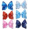 8inch snowflake boutique hair bow with alligator clip jojo big  large girl hair accessories winter hair accessories