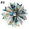 4'' spike hair bows for christmas with hair clips， snowman hair clips