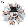 4'' spike hair bows for christmas with hair clips， snowman hair clips