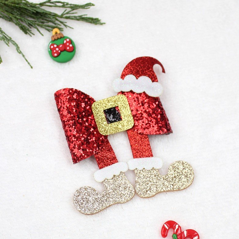 Christmas Hair Bow Clip Christmas Tree Glitter Hair Clips Christmas Hair Bow Clip Christmas Tree Glitter Hair Clips