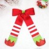 Christmas Hair Bow Clip Elf Glitter Bows Christmas Hair Bow Clip Elf Glitter Bows