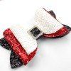 Winter Christmas Glitter Hair Clips Christmas Santa Glitter Hair Bows Kids Happy New Year Hair Bow Accessories