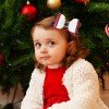 Winter Christmas Glitter Hair Clips Christmas Santa Glitter Hair Bows Kids Happy New Year Hair Bow Accessories