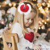 Winter Christmas Furry Hair Bows Clips Girls Christmas Glitter Velvet Furry Hair Clips Kids Happy New Year Hair Bow Accessories