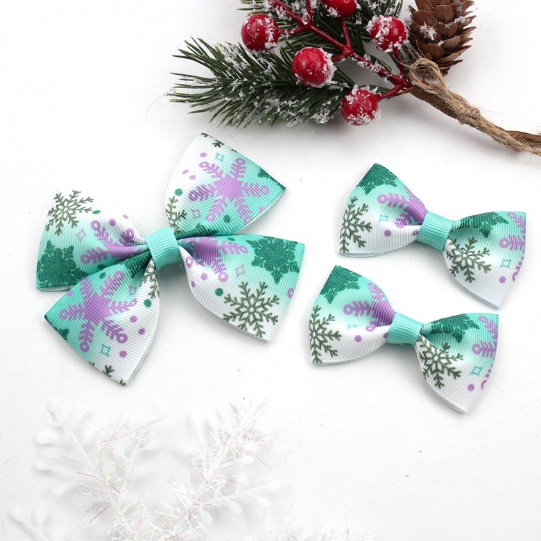 Christmas Hair Bow Clips Christmas Snowflake Cartoon Character Hair Bow Clip for Winter Kids Hair Bow Accessories Christmas Hair Bow Clips Christmas Snowflake Cartoon Character Hair Bow Clip for Winter Kids Hair Bow Accessories
