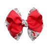 Christmas Hair Bows Santa Cady Cane Hair Bow Clip for Winter Snowflake Hair Bow Clip Kids Christmas Hair Bow