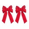 2pcs/pair Christmas Velvet Long Tail Sailor Hair Bow for Toddler Girls Christmas Gift Velvet Hair Bow Clip Kids Hair Accessories
