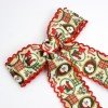 Christmas Moonstitch Long Streamer Bow Scalloped Edge Santa Gingerbread Ribbon Bow Winter Snowflake Hair Accessories Christmas Moonstitch Long Streamer Bow Scalloped Edge Santa Gingerbread Ribbon Bow Winter Snowflake Hair Accessories