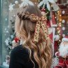 Christmas Moonstitch Long Streamer Bow Scalloped Edge Santa Gingerbread Ribbon Bow Winter Snowflake Hair Accessories Christmas Moonstitch Long Streamer Bow Scalloped Edge Santa Gingerbread Ribbon Bow Winter Snowflake Hair Accessories