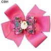 Christmas Hair Bow Clip Santa Bottle Cap Hair Bows Clip 551-600 Christmas Hair Bow Clip Santa Bottle Cap Hair Bows Clip 551-600